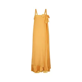 1960s Jacques Heim Haute Couture Yellow Chiffon Column Dress