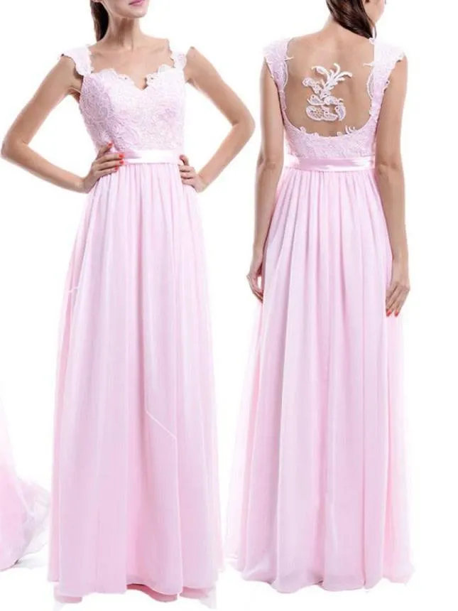 Chiffon A-Line Bridesmaid Dress with Sweetheart Neckline and Floor-Length Appliqué, Style ABC00015