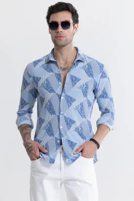 Abstract Trio Blue Shirt