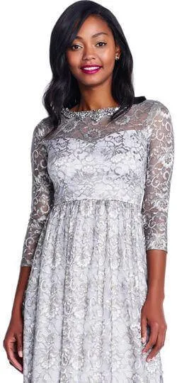 Adrianna Papell AP1E203486 Long Formal Long Sleeve Party Dress