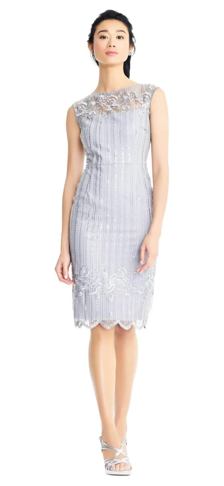 Adrianna Papell AP1E203525 Short Formal Sleeveless Cocktail Dress