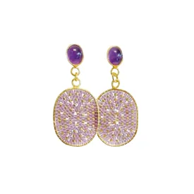 Amethyst Oval Earrings