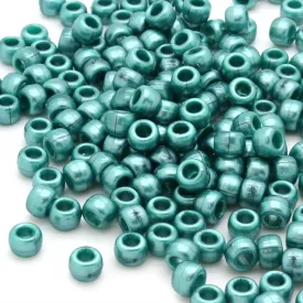 Bath Pearl Teal Plastic Barrel Pony 6x8mm-Pack of 500