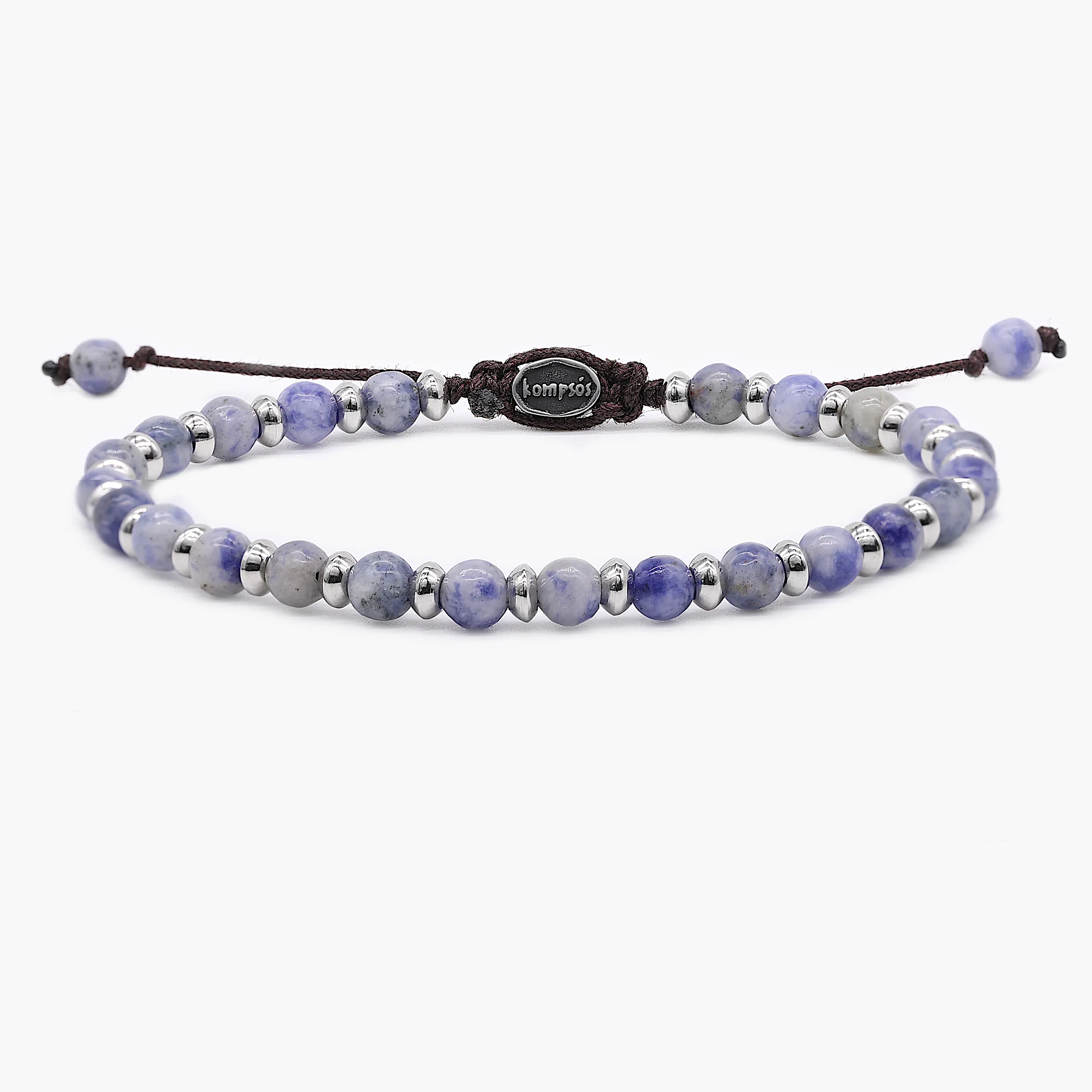 Beaded Bracelet With Sodalite and Silver Beads