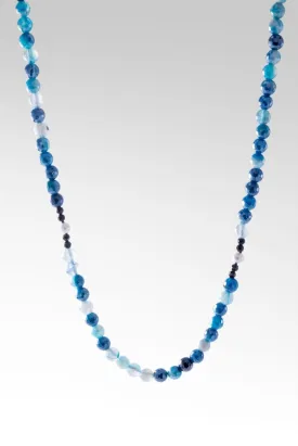 Beaded Celestial Turquoise Agate Necklace™ in Chainlink