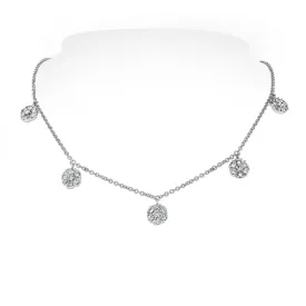 Beauvince Flower Diamond Pendant Necklace (2.00 ct Diamonds) in White Gold