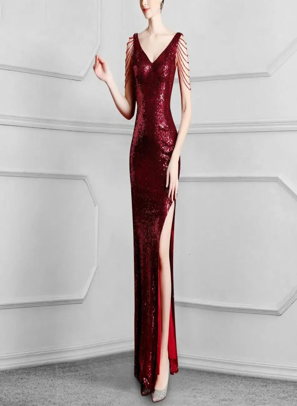 Belinda Elegant Sequins Mermaid Evening Dress