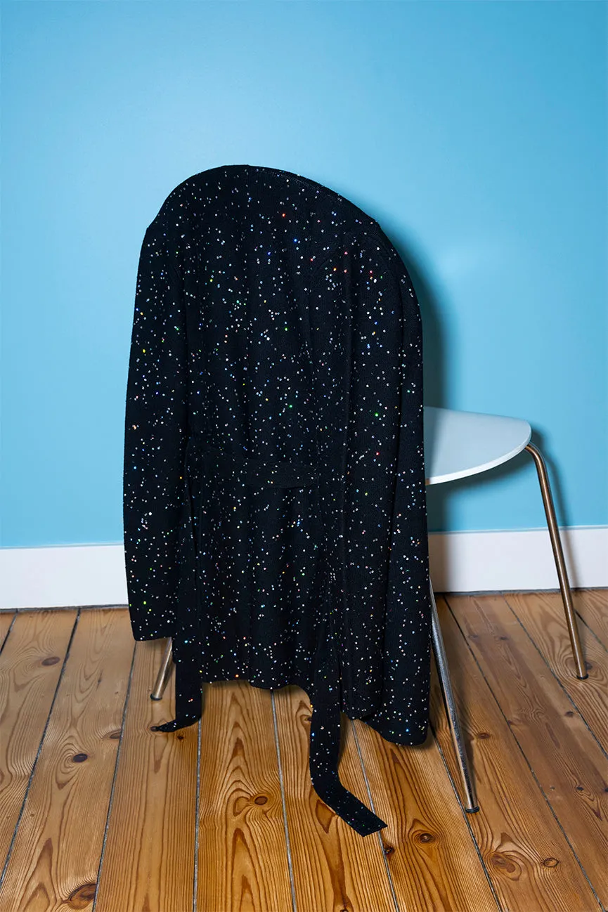 Black Sequins Cardigan