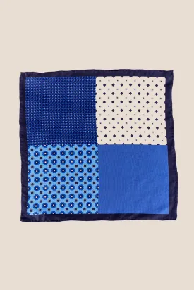 Blue 4 Way Silk Handkerchief