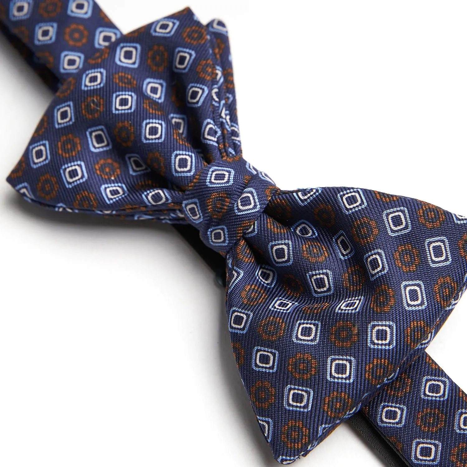 BLUE PRE-KNOTTED SILK BOWTIE