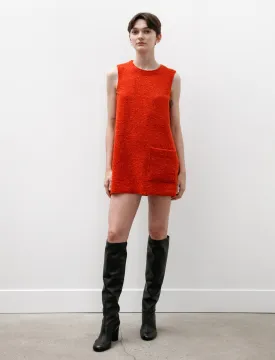 Bouclé Mini Dress Red