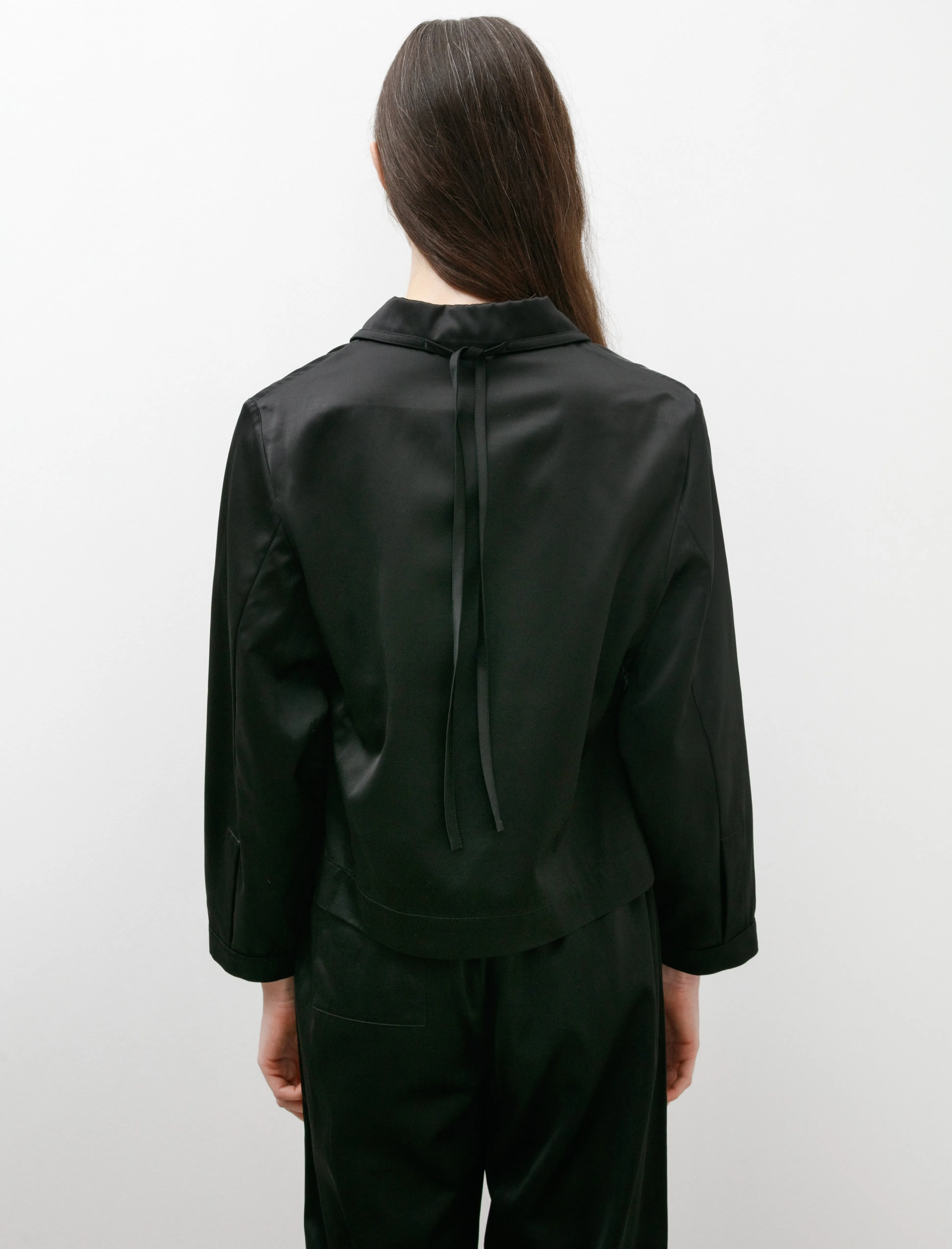 Boxy Jacket Satin Black