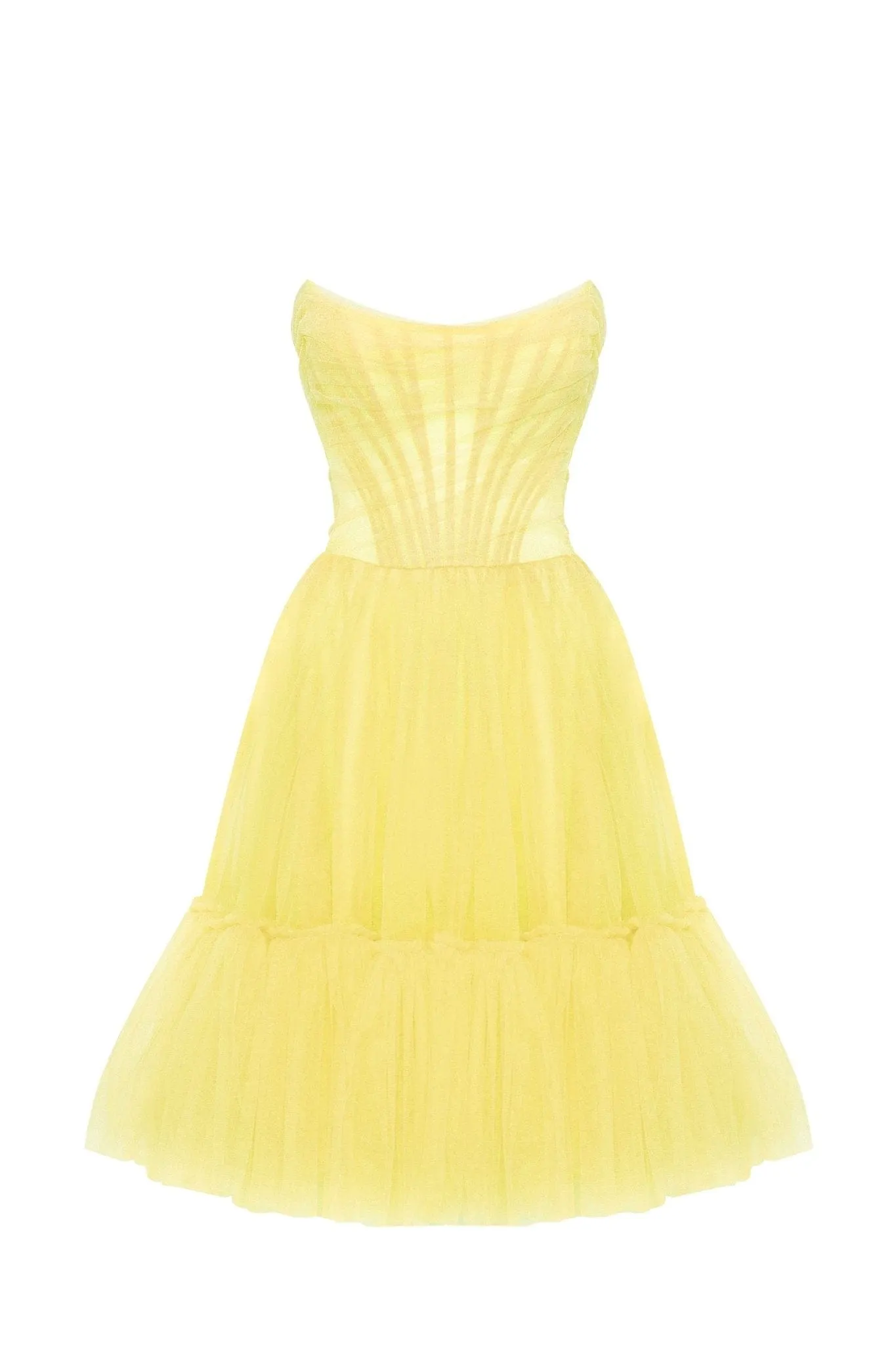 Bright Yellow tulle dress