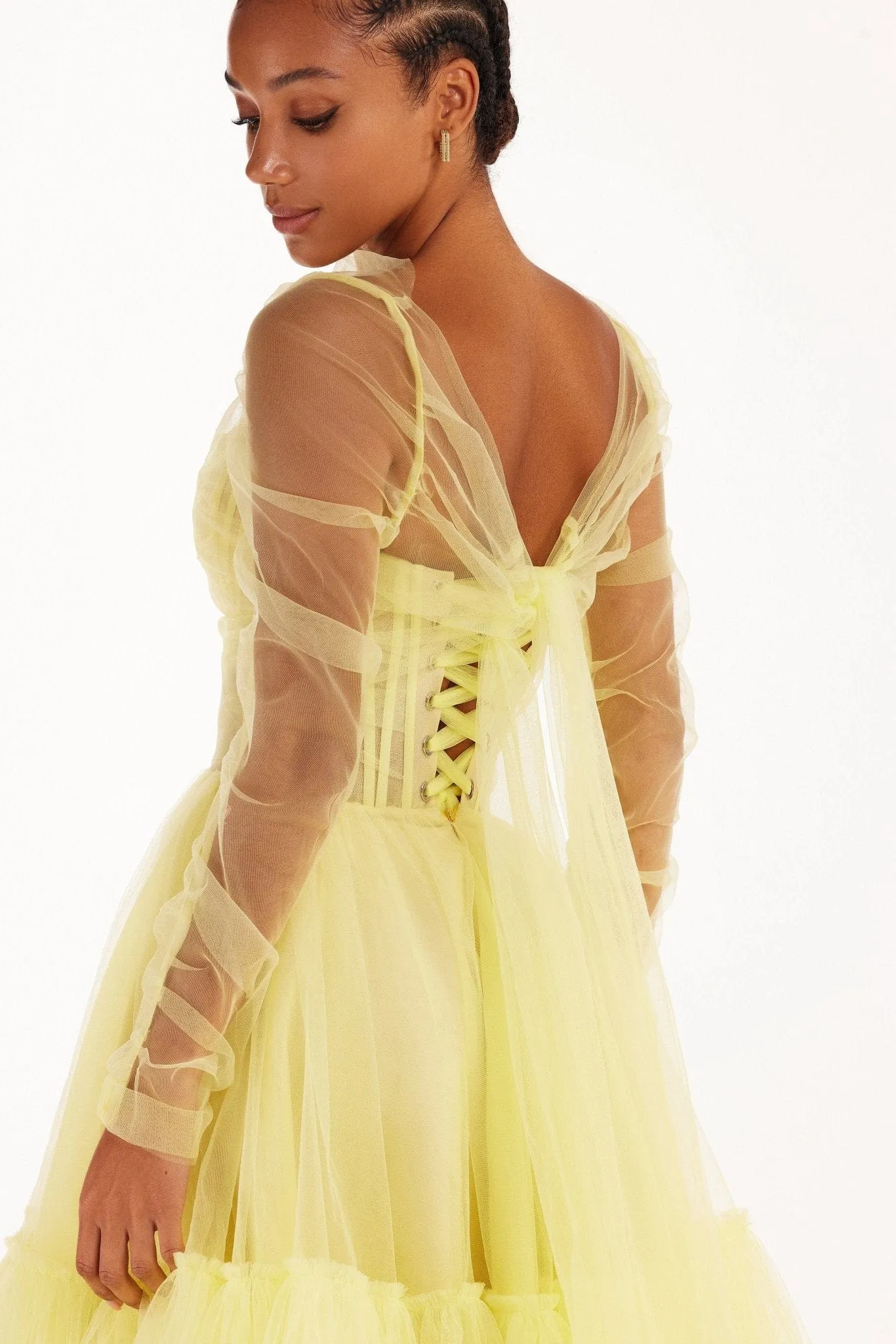 Bright Yellow tulle dress