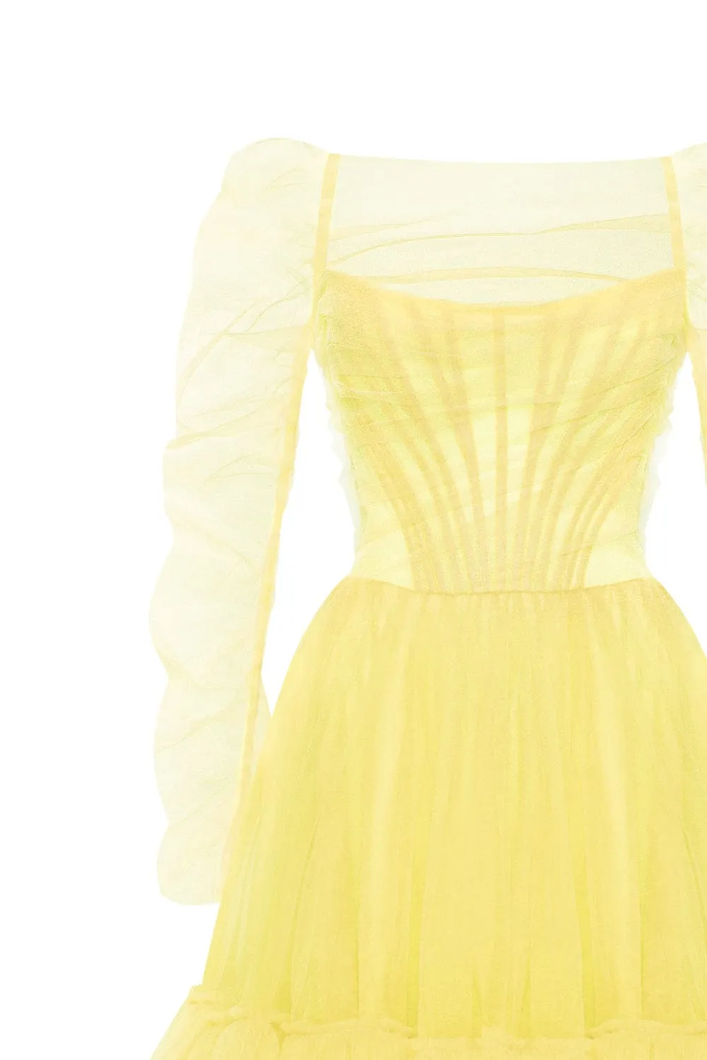 Bright Yellow tulle dress