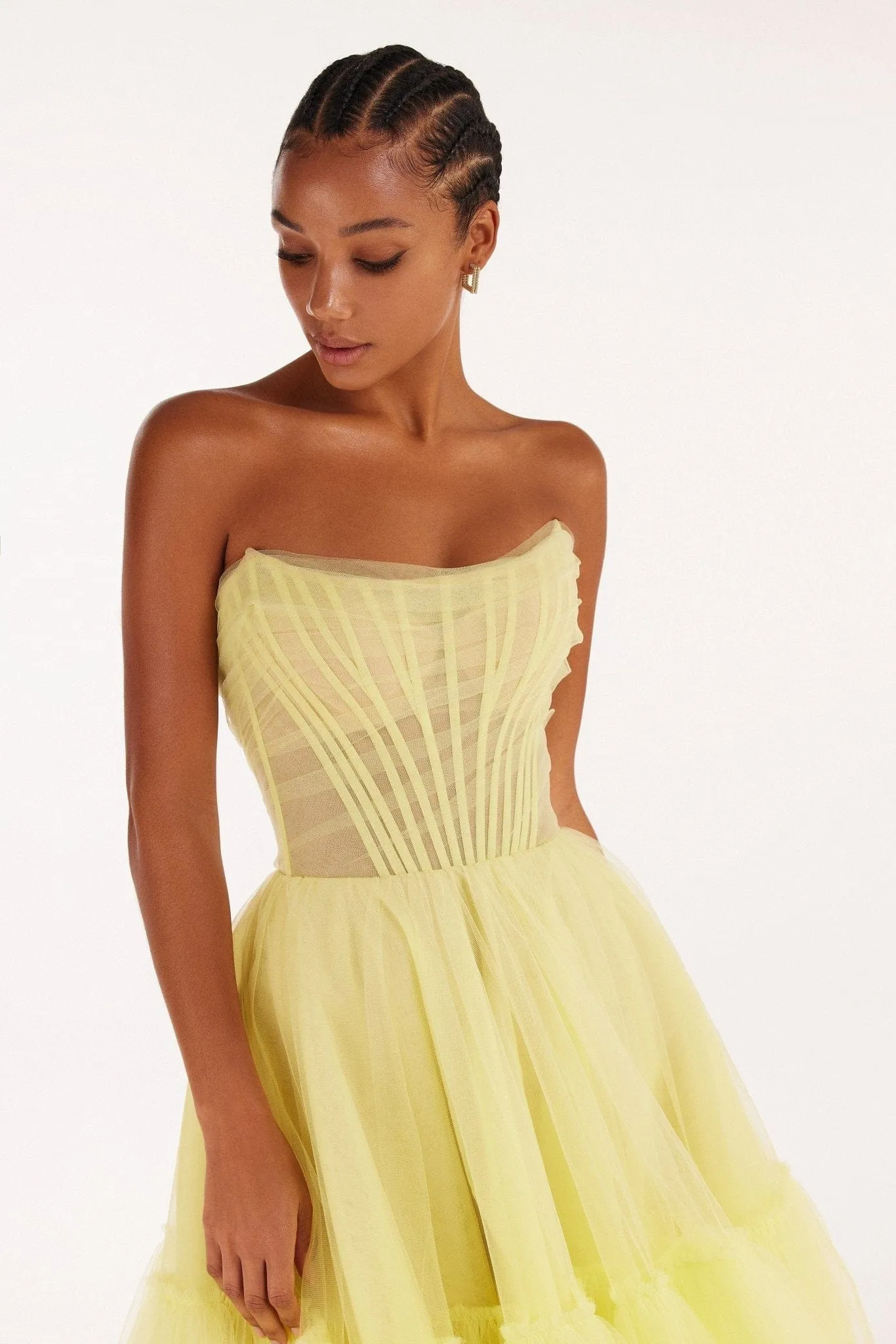 Bright Yellow tulle dress