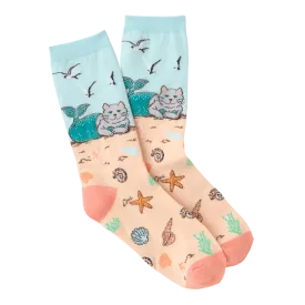 Cat Mermaid Women's Crew Socks