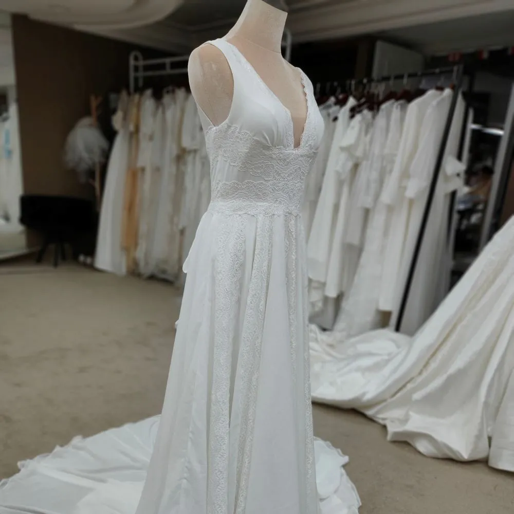 Chiffon Elegant Beach Bridal Gown