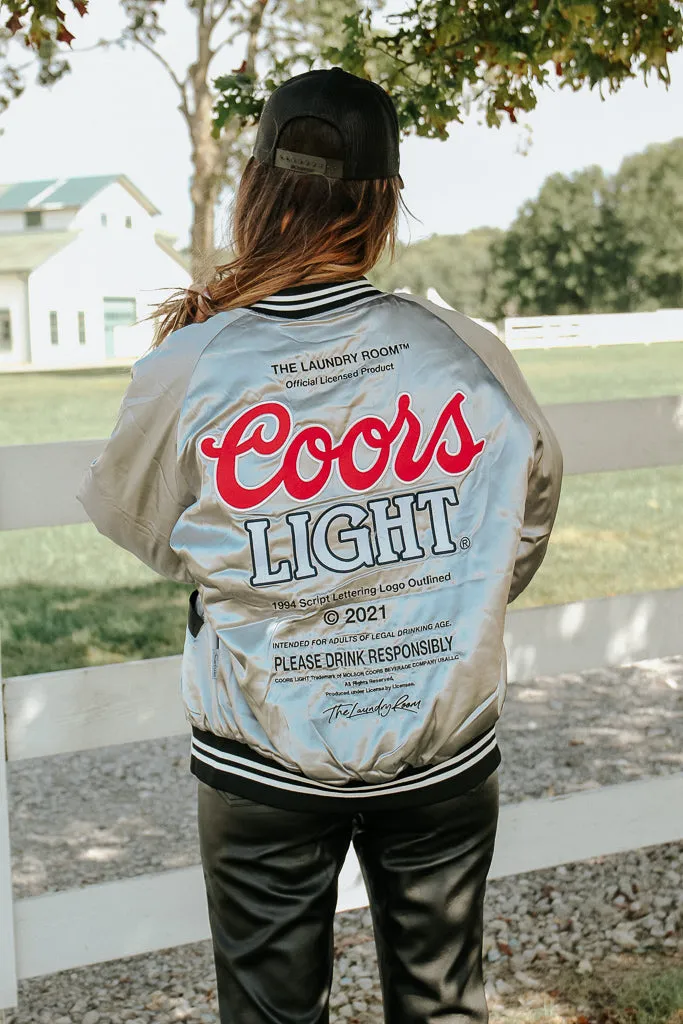 Coors Light Official Varsity Jacket - Silver Premium Edition