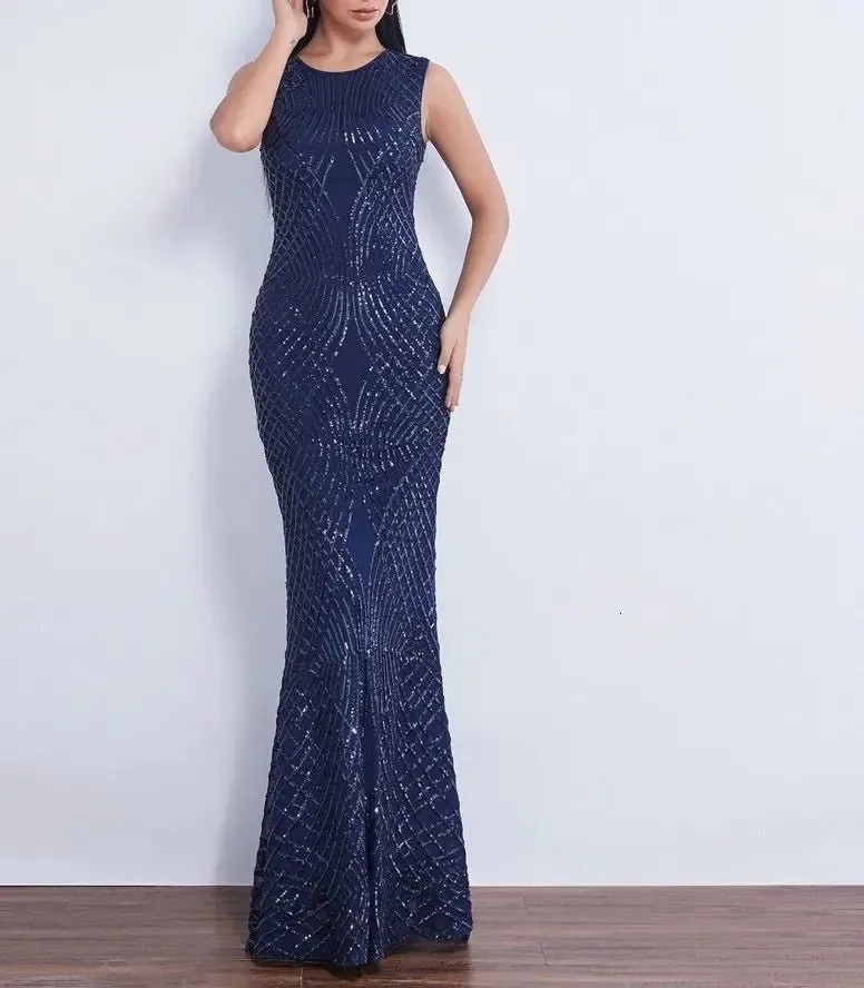 Danica Mermaid Sequined Evening Dress