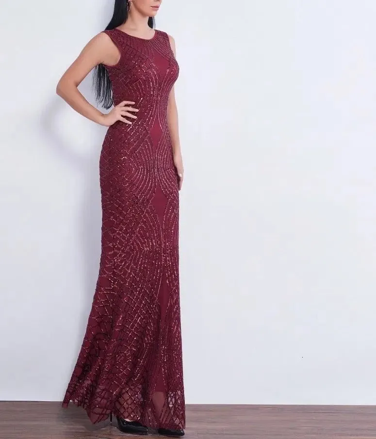 Danica Mermaid Sequined Evening Dress