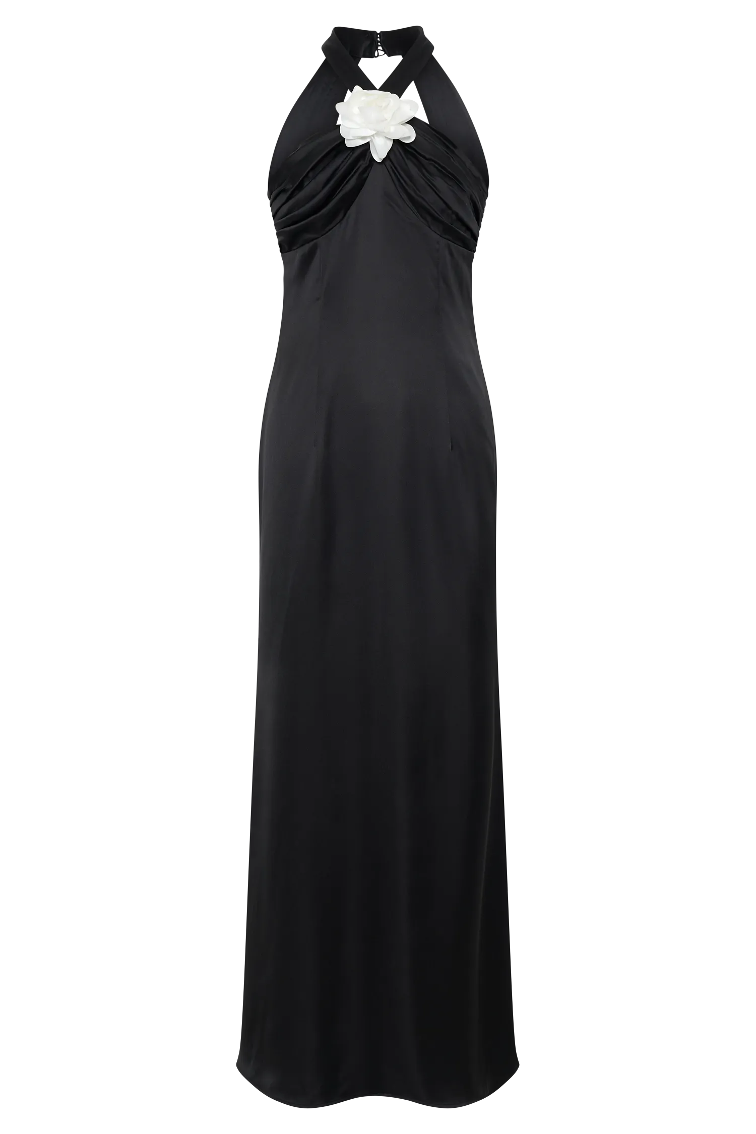 Elegant Black Dylan Rose Halter Maxi Dress for Women - Versatile Summer Evening Wear