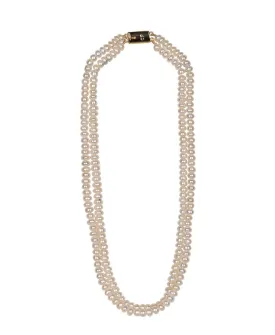 Elegant 2 line Pearl Necklace