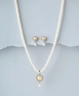 Elegant Real Pearl Necklace Set