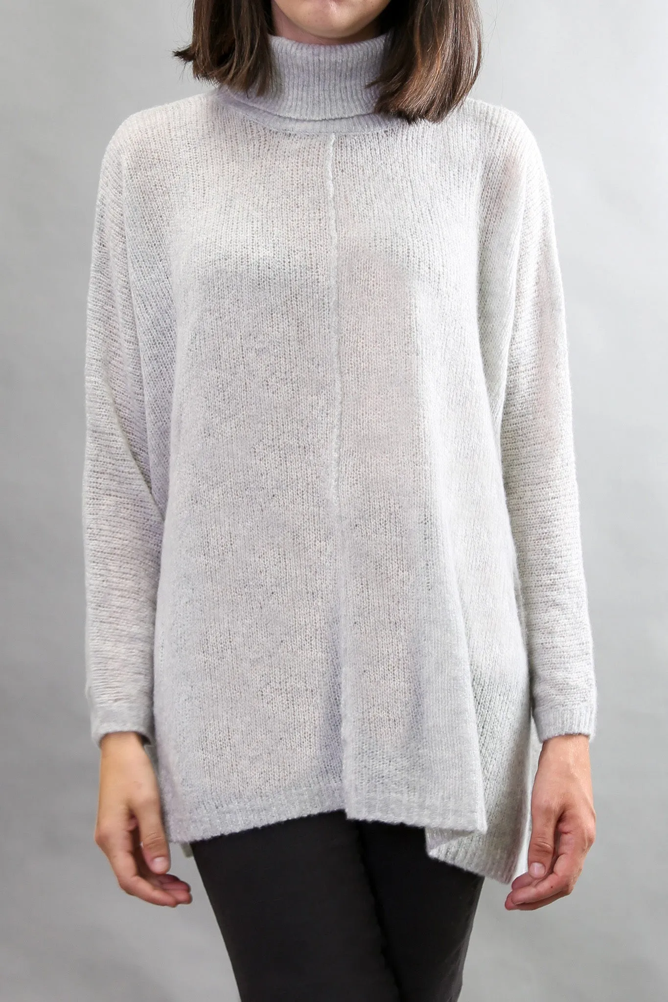 ELENA ONE-SIZE TURTLENECK PONCHO IN CASHMERE