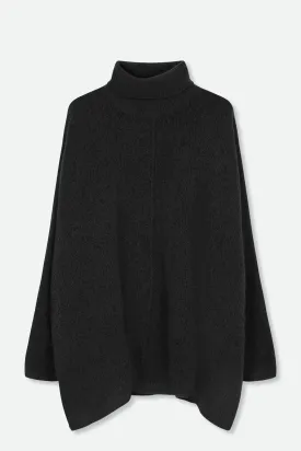 ELENA ONE-SIZE TURTLENECK PONCHO IN CASHMERE