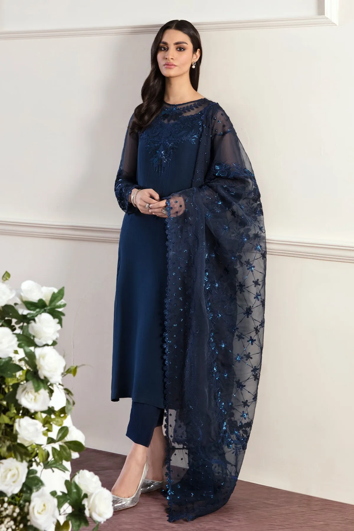 EMBROIDERED CHIFFON UF-292