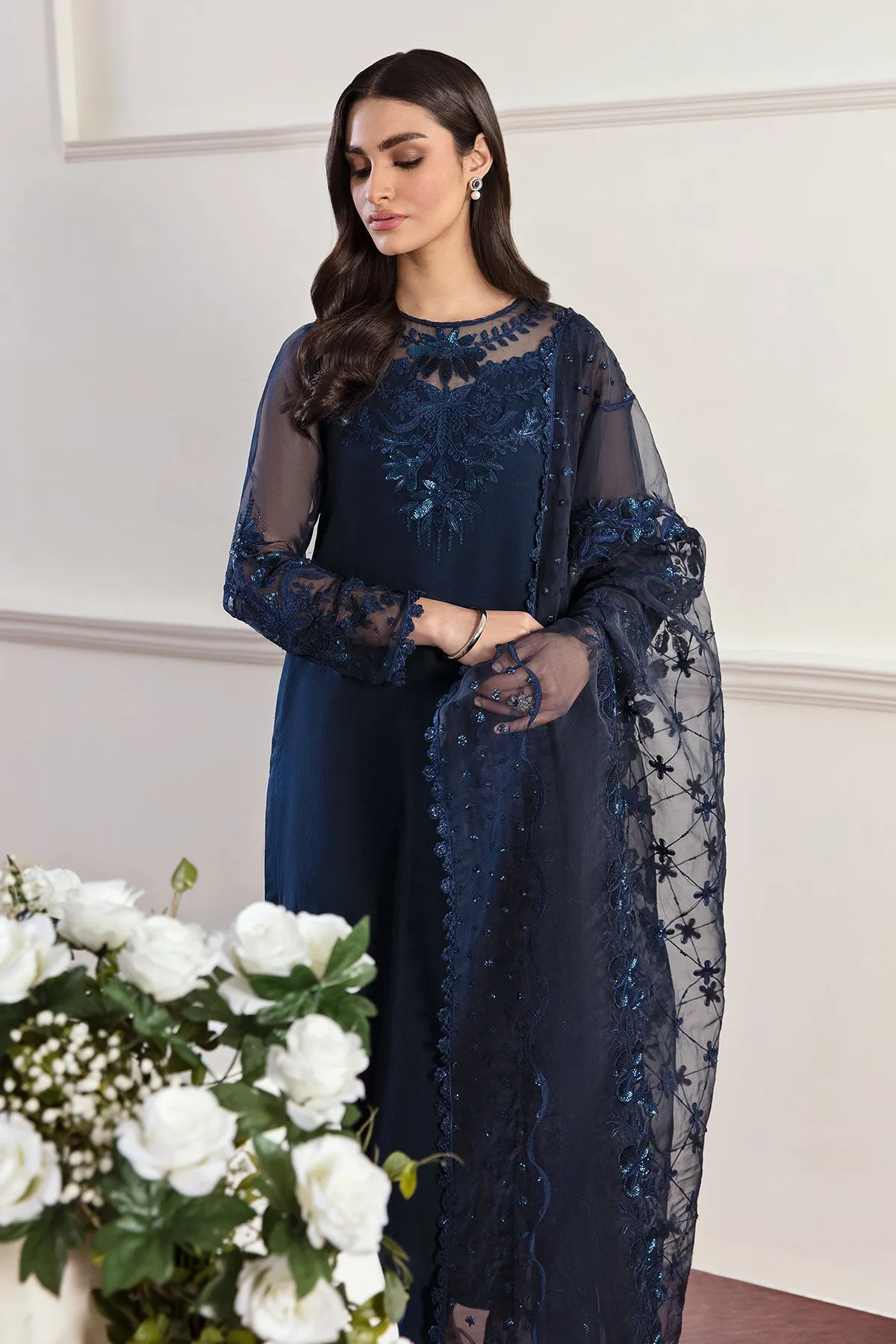 EMBROIDERED CHIFFON UF-292