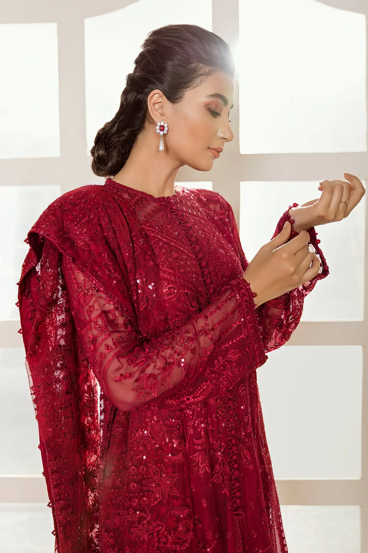 EMBROIDERED CHIFFON UF-37