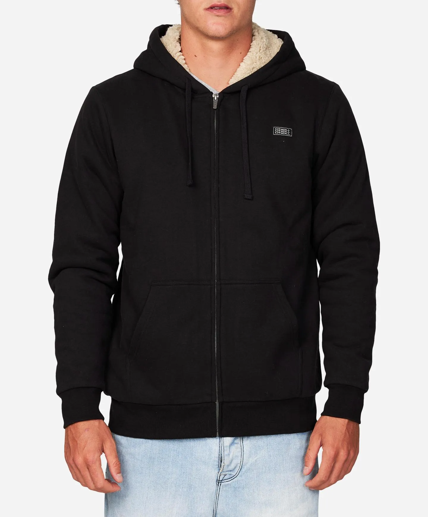 Fifty Two Sherpa Zip Hoodie - Black