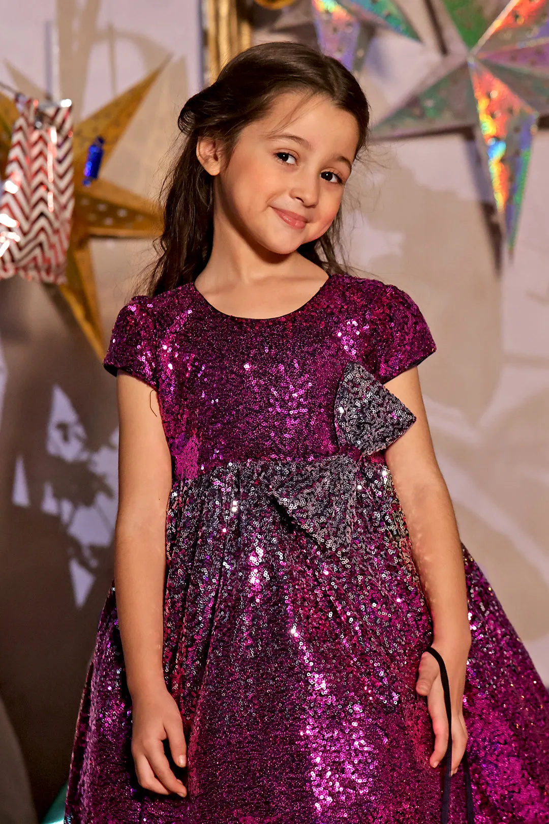 Fully Sequined Bodice Frock | Winter Festive | F2324