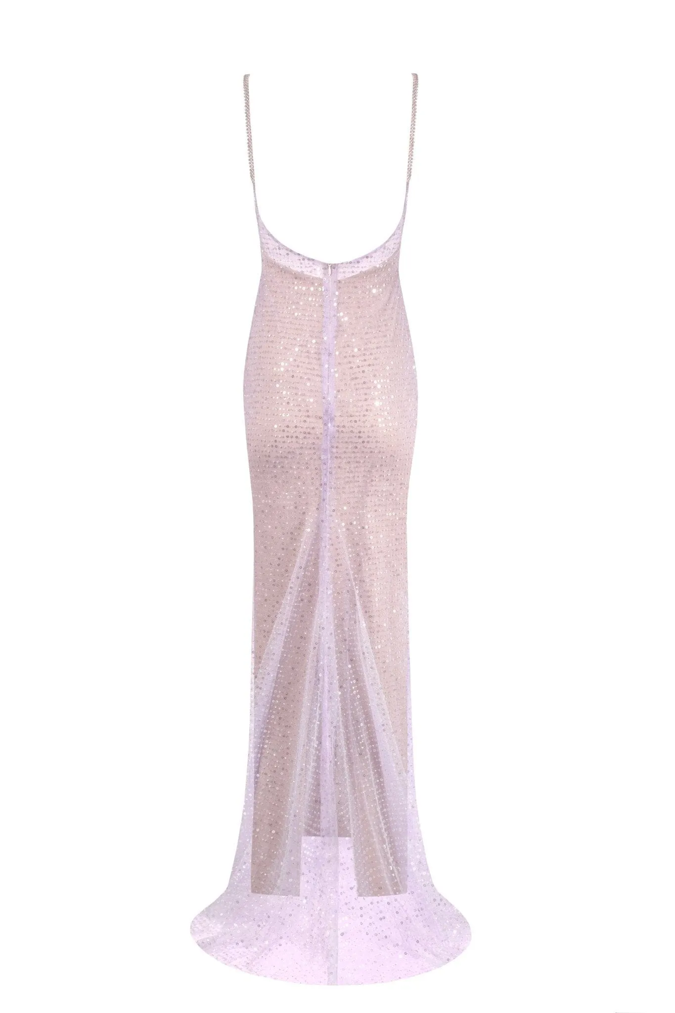 Gala lavender glittering maxi dress