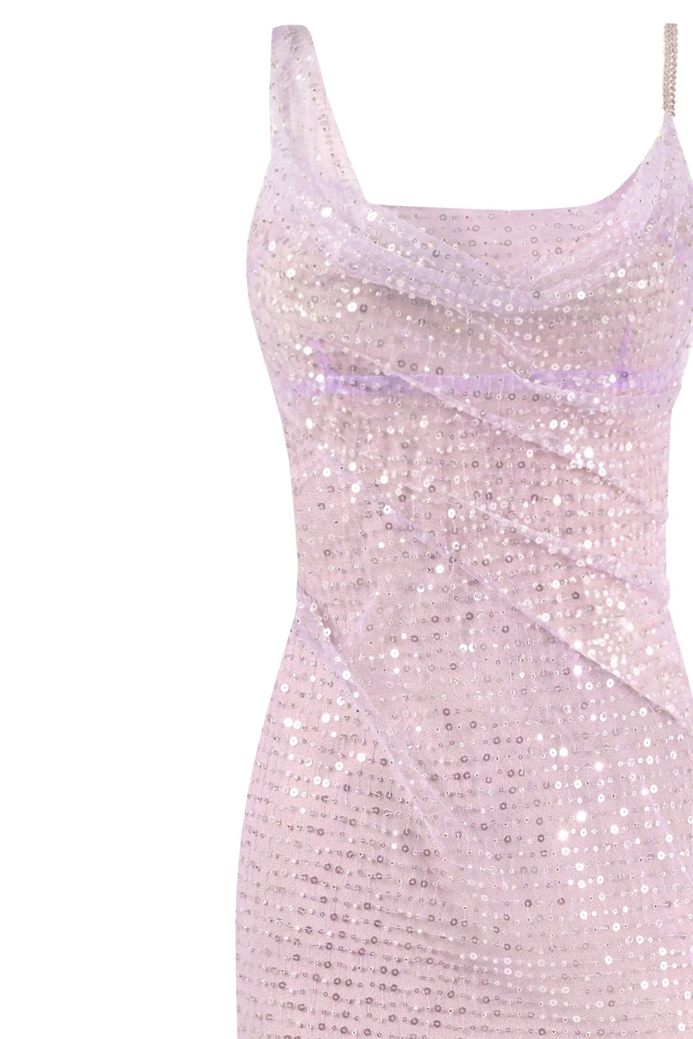 Gala lavender glittering maxi dress