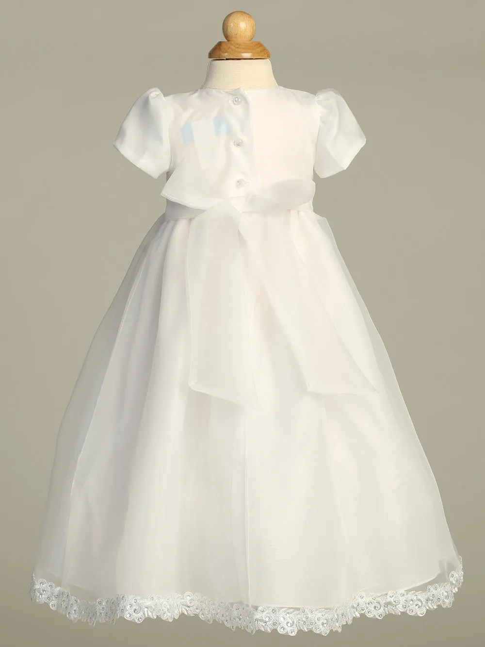 Girls White Christening & Baptism Gown - Audrey