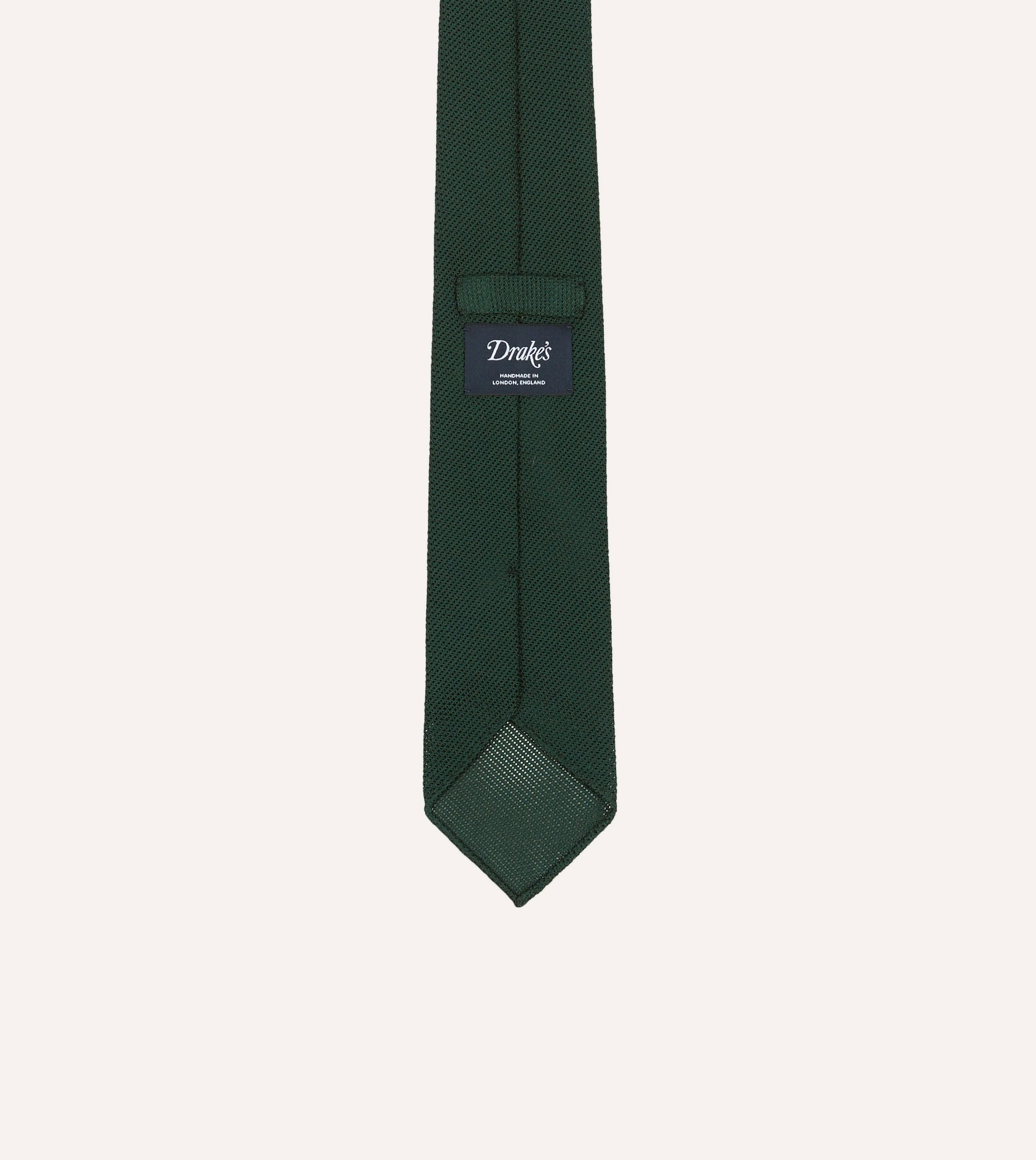 Green Fine Woven Grenadine Silk Hand Rolled Tie