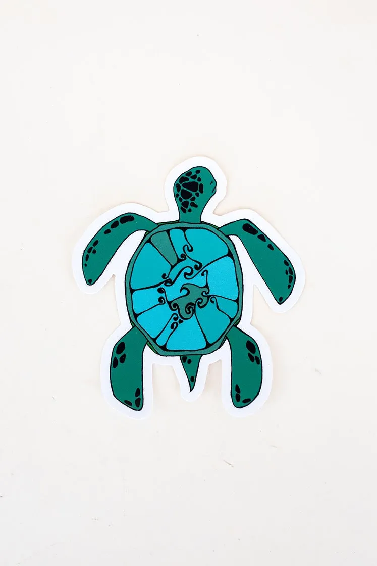 Honu Sticker - Dark Green