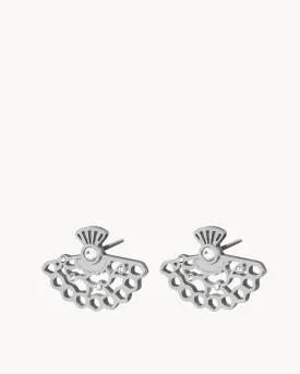 Imrewħa Stud Earrings, Silver