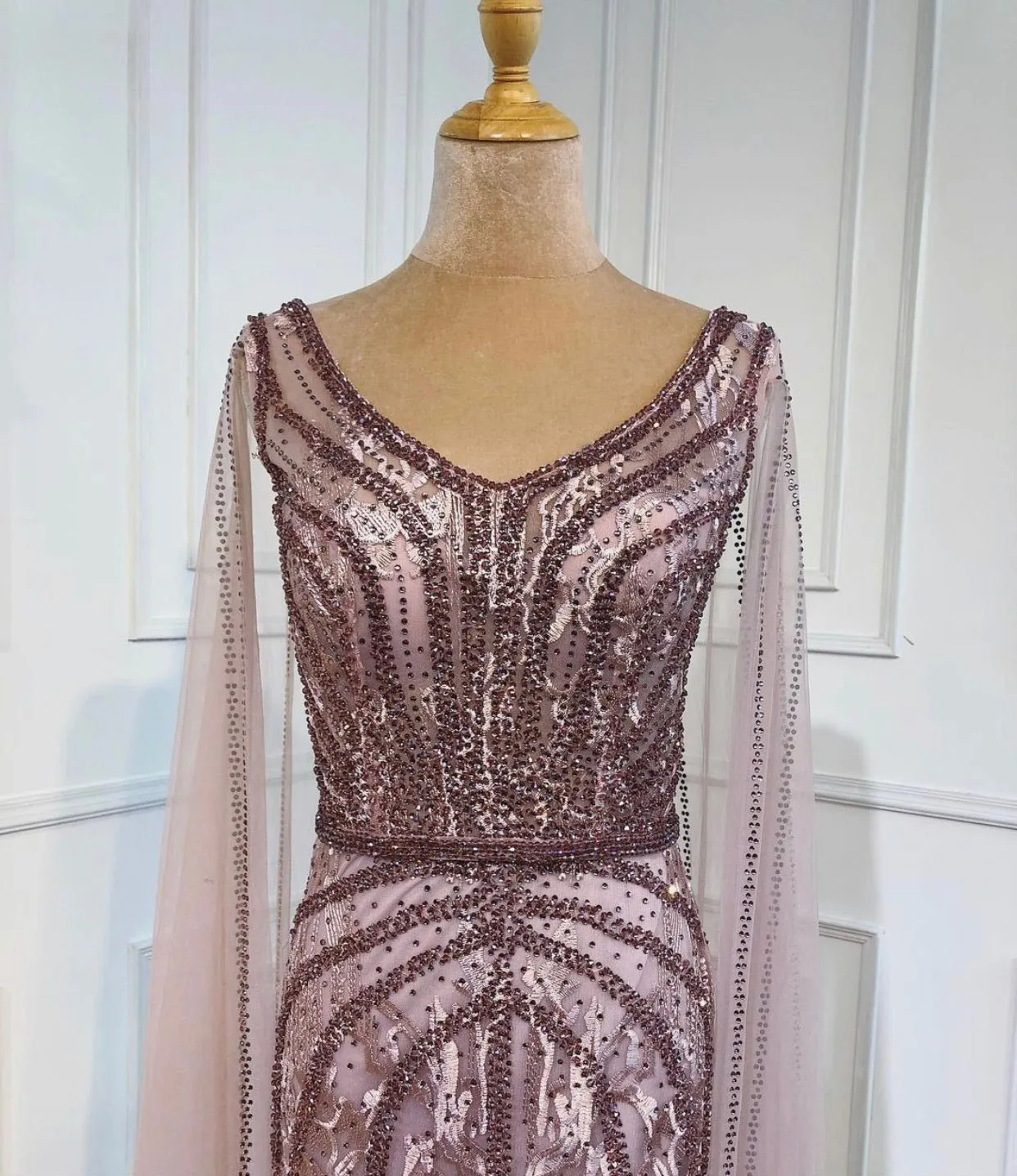 Kenneth luxurious Mermaid Beading Evening Dress