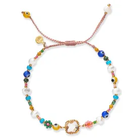 Kittisak Multi Colored Stone Evil Eye Bracelet