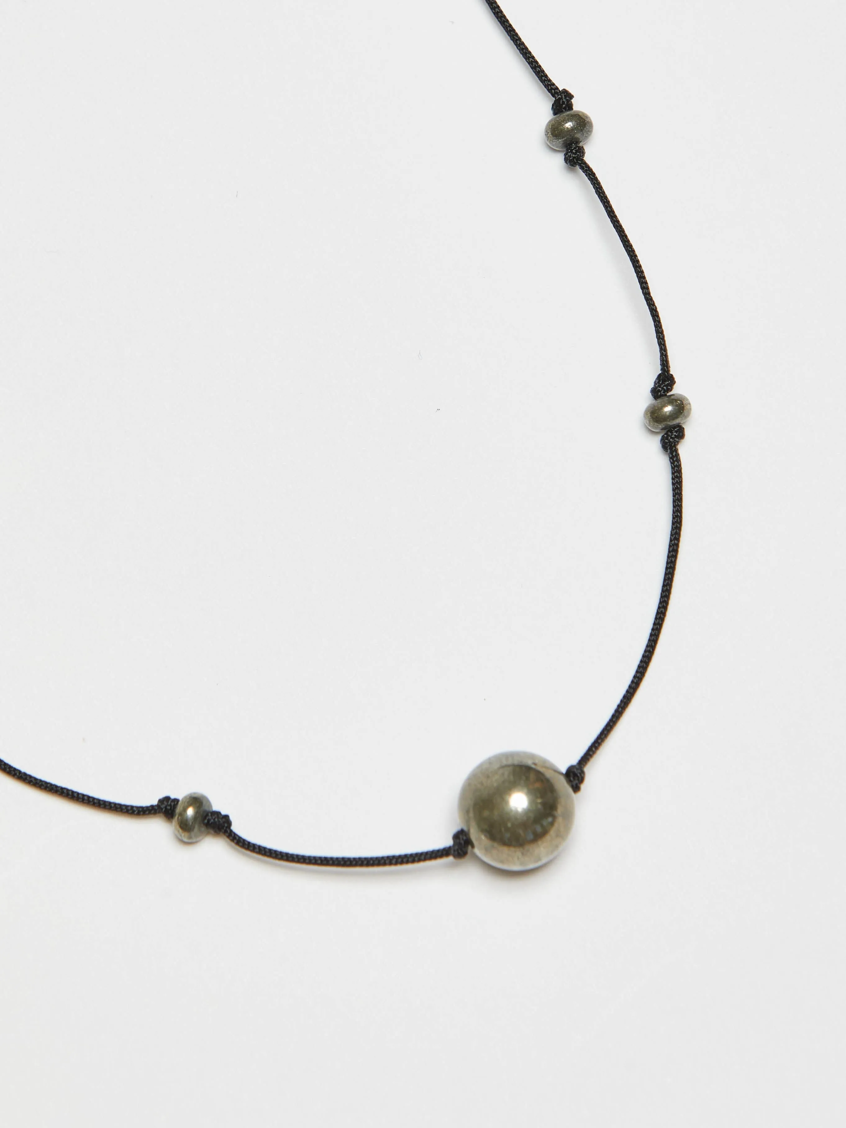 Knotted Pyrite Necklace