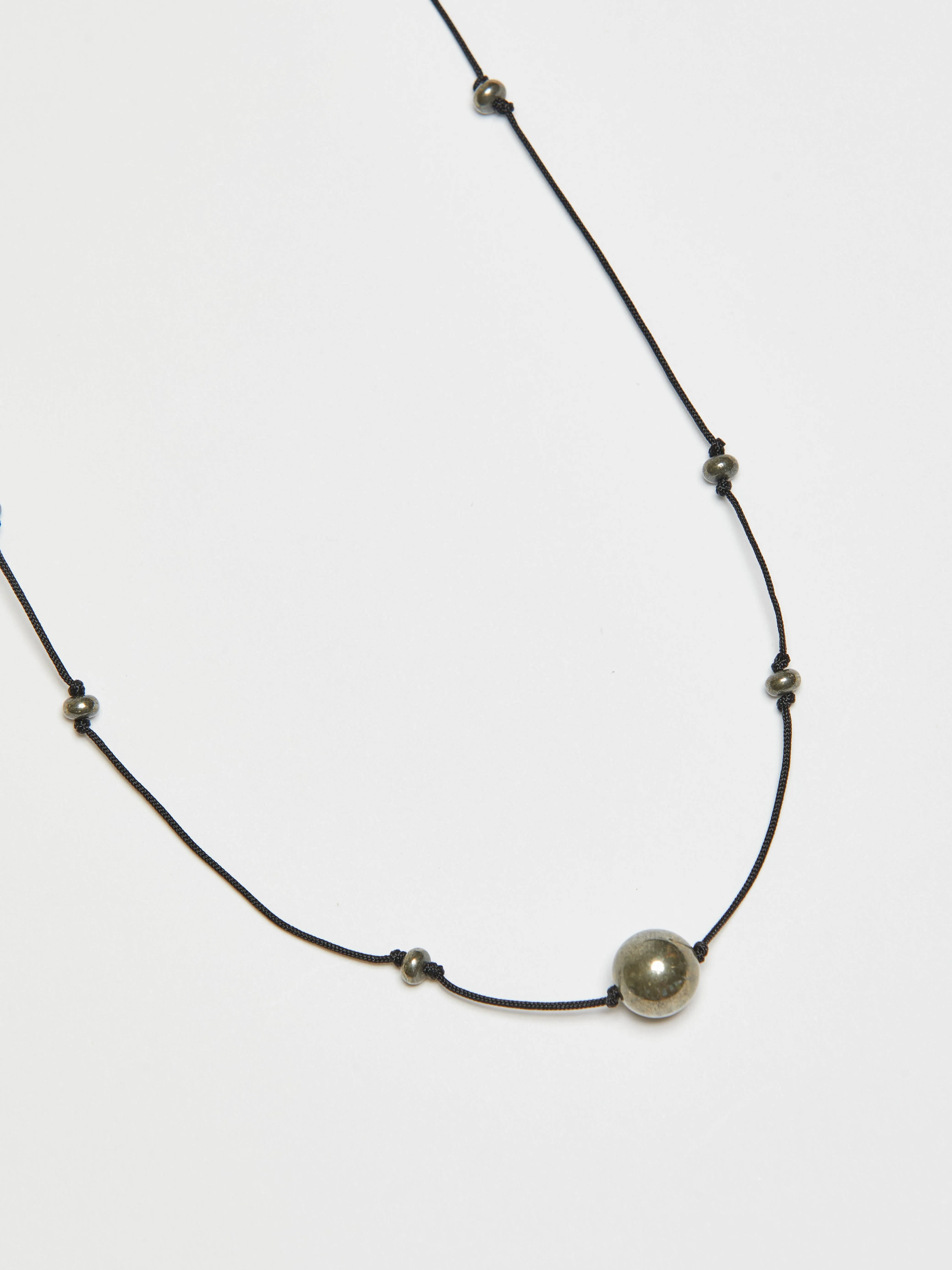 Knotted Pyrite Necklace