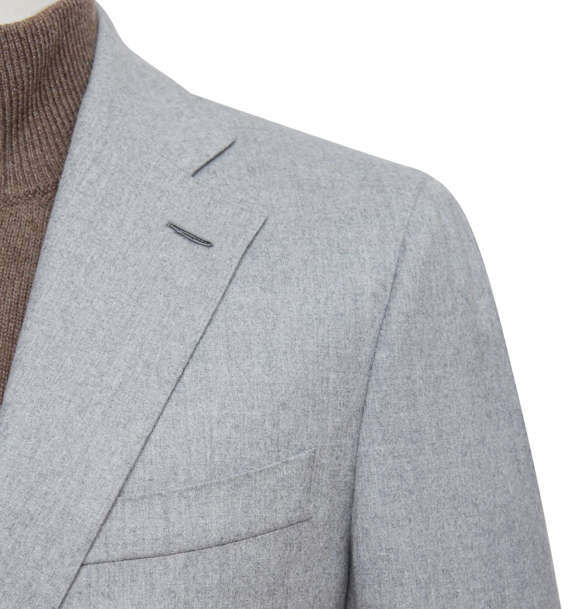 Light Grey Lambswool Flannel Blazer