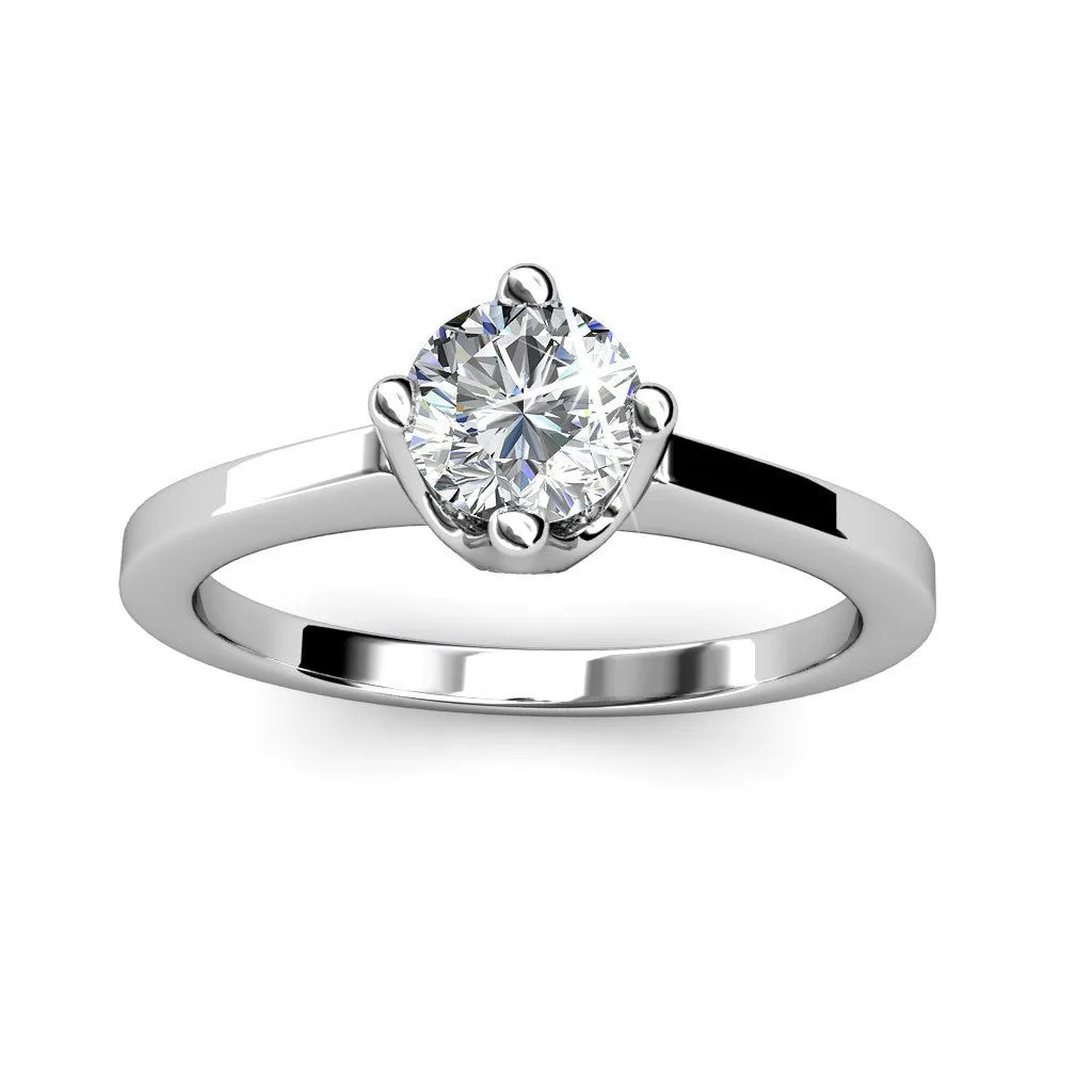 Lila "Radiant" 18k White Gold Plated Swarovski Ring - Final Sale