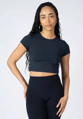 LiteSpeed Short Sleeve Crop Black