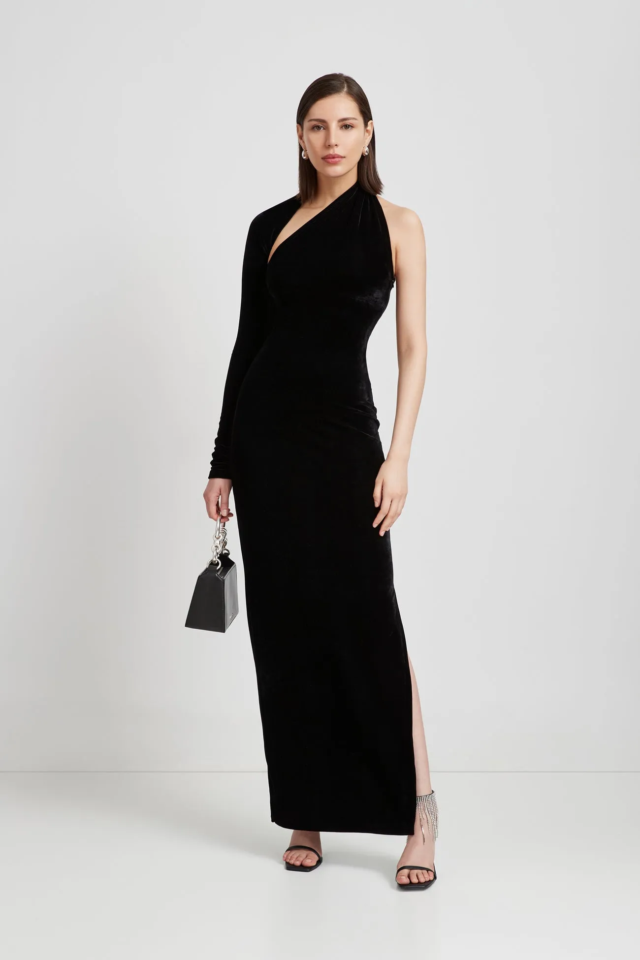 Manhattan Velvet Slit Gown