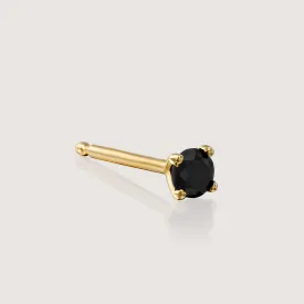 Martina Gold earrings 4mm Black Diamond